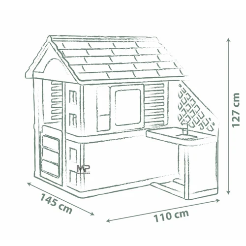 בית לחצר + מטבח סמובי - אדום.