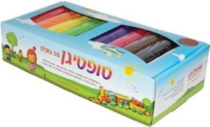 מארז פלסטלינה 250 גר' 10 צבעים