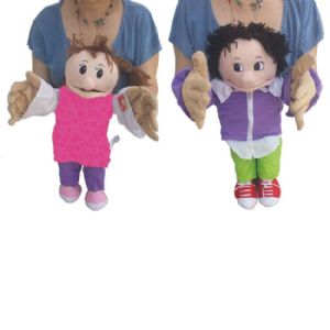 בובות כפפה שרוולים ילד או ילדה 60 ס"מ עם פה נפתח המחיר ליח