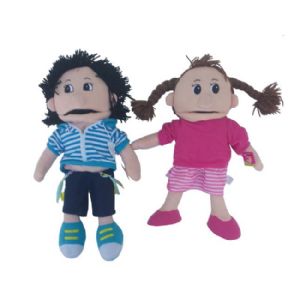 בובות כפפה ילד או ילדה 48 ס"מ עם פה נפתח יחידה