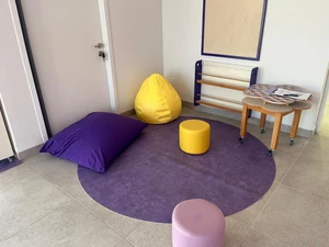 שטיח PVC בגלי עגול סגול