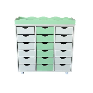 ארון 18 מגירות שמנת + פס מגירות + גל