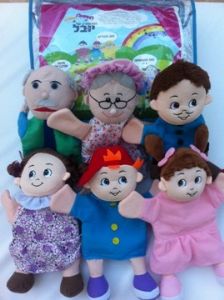 סט בובות כפפה משפחה