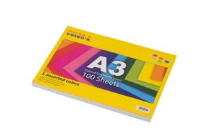 בריסטול צבעוני גודל A3 5 צבעים