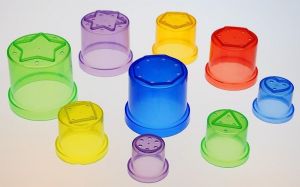 סט 9 כוסות שקופים