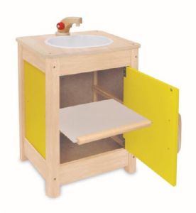 כיור + ארונית מעץ