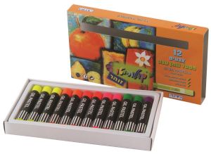 צבעי פסטל זוהר סט 12 עבה