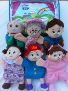 ערכת בובות כפפה משפחה 6 יחידות