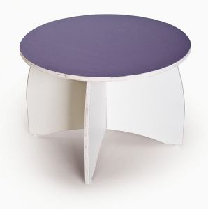 שולחן בובה עגול מעץ סגול