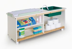 פינת רחצה והחתלה לבובה