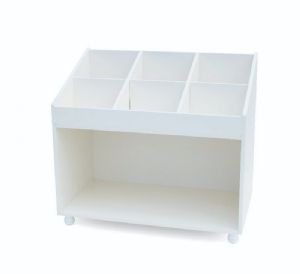 ספרייה 6 מדורים בוק/שמנת