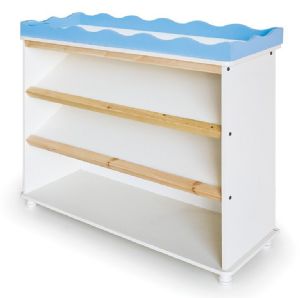 ספריה משופעת 3 תאים + גל כחול