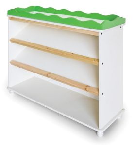 ספריה משופעת 3 תאים + גל ירוק