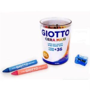 ג׳יאוטו צבעי שעווה עבים 36 יח בכוס