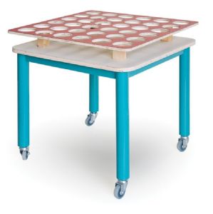 עגלת בקבוקים צבע אדום